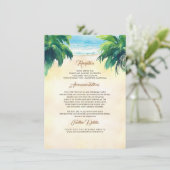 パームツリーとシーサイド結婚の詳細 エンクロージャーカード (スタンド正面)