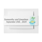 パームツリーとビーチ 招待状ベリーバンド (正面例)