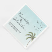 パームツリーと鳥のシンプルビーチウェディング (コーナー)