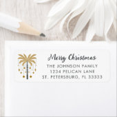 パームツリーのクリスマスオーナメント 返送先住所 ラベル (インサイチュ)