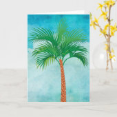 パームツリーのグリーティングカード カード (黄色い花)