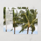 パームツリーのトロピカルなカウアイ島の誕生日 招待状 (正面/裏面)