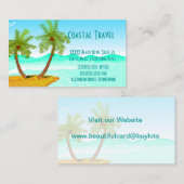 パームツリーのビーチテンプレート変更文字 名刺 (正面/裏面)