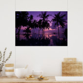 パームツリーの反射 ポスター (キッチン)