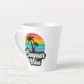 パームツリーの夏の雰囲気デザイン カフェラテマグ (左アングル)