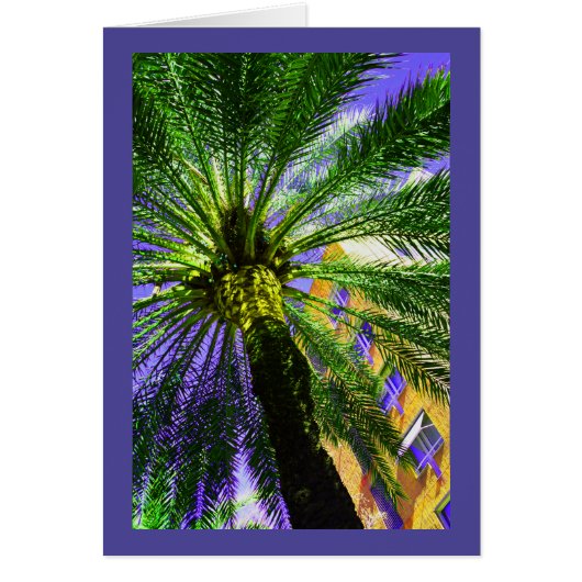 パームツリーの夕べカード (正面)