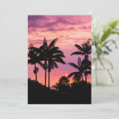 パームツリーの夕日 サンキューカード (スタンド正面)