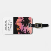 パームツリーの夕日 ラゲッジタグ (正面横)