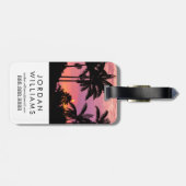 パームツリーの夕日 ラゲッジタグ (裏面横)