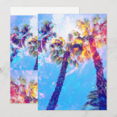 パームツリーの招待状・カード・ステーショナリー 招待状 (正面/裏面)