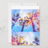 パームツリーの招待状, グリーティングカード, ステーショナリー 招待状 (裏面)