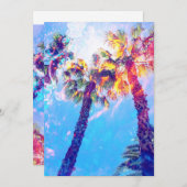 パームツリーの招待状, グリーティングカード, ステーショナリー 招待状 (正面/裏面)