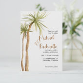 パームツリーの目的地ウェディング招待状 招待状 (スタンド正面)