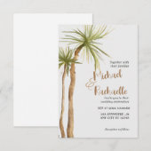 パームツリーの目的地ウェディング招待状 招待状 (正面/裏面)