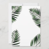 パームツリーの結婚式招待状(フェイクゴールドフレーム付き) 招待状 (裏面)