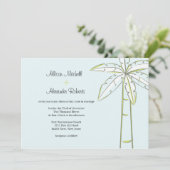 パームツリーの結婚式招待状 招待状 (スタンド正面)