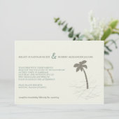パームツリーの結婚式招待状 招待状 (スタンド正面)