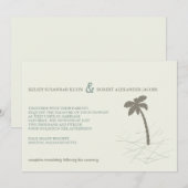 パームツリーの結婚式招待状 招待状 (正面/裏面)