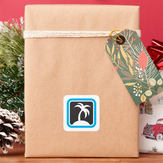 パームツリーアイコン スクエアシール