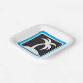 パームツリーアイコン ペーパープレート (傾斜あり)