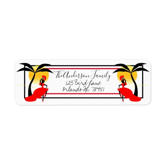 パームツリーアンドダンサー ラベル (正面)