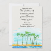 パームツリーアンドビーチ結婚式招待状 招待状 (正面)