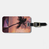 パームツリーアンドボートサンセット  ラゲッジタグ (正面横)