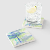 パームツリーイリュージョンバケーションプールパーティーコースター ストーンコースター (横)