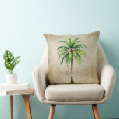 パームツリーウォーターカラートロピカルヴィンテージ エレガント クッション (椅子)