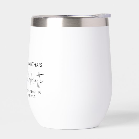 パームツリーウォーターカラーパーソナライズされたバチェロレッテ (左面)