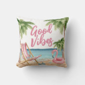 パームツリーウォーターカラービーチ クッション (正面)