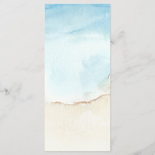 パームツリーエキゾチック熱帯ビーチレッツ食べス結婚の メニュー (裏面)