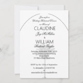 パームツリーエレガントなウェディングリハーサルディナー 招待状 (裏面)