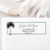 パームツリーエレガント白黒 ラベル (インサイチュ)