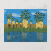 パームツリーオアシスデザートコーチェラバレーリザース シーズンポストカード (正面)