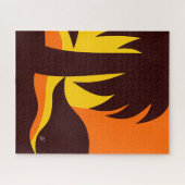 パームツリーオンビーチと日没の風景 ジグソーパズル (横)