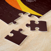 パームツリーオンビーチと日没の風景 ジグソーパズル (側面)