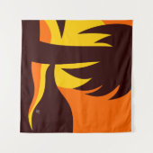 パームツリーオンビーチサンセット タペストリー (正面(横))