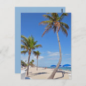 パームツリーオンビーチ ポストカード (正面/裏面)