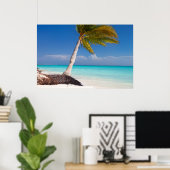 パームツリーオン海ビーチ ポスター (ホームオフィス)