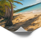 パームツリーオーバービーチ ポスター (角)