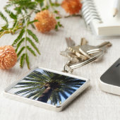 パームツリーカリフォルニアビーチカスタムキーチェーン キーホルダー (側面)