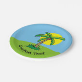 パームツリーカートゥーン紙プレート ペーパープレート (アングル)