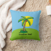 パームツリーカートゥーン装飾用クッション クッション (ブランケット)