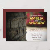 パームツリーガーデントロピカル結婚ズ 招待状 (正面/裏面)