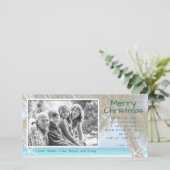 パームツリークリスチャンビーチクリスマスフォトカード シーズンカード (スタンド正面)