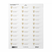 パームツリークリスマスホリデイ差出人住所ラベル ラベル (フルシート)