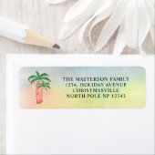 パームツリークリスマス差出人住所ラベル ラベル (インサイチュ)