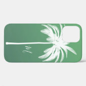 パームツリーグリーンホワイトトロピカルモノグラエレガントム Case-Mate iPhoneケース (裏面 (横))