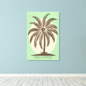 パームツリーゲストブックキャンバス – 150宇宙 キャンバスプリント (インサイチュ (ウッドフロア))